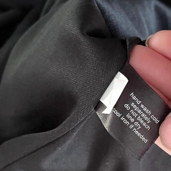 Lane Bryant Black Sleeveless Shift Dress Plus Size 28 Ruffle Hem Lined Zip Back - Picture 8 of 8